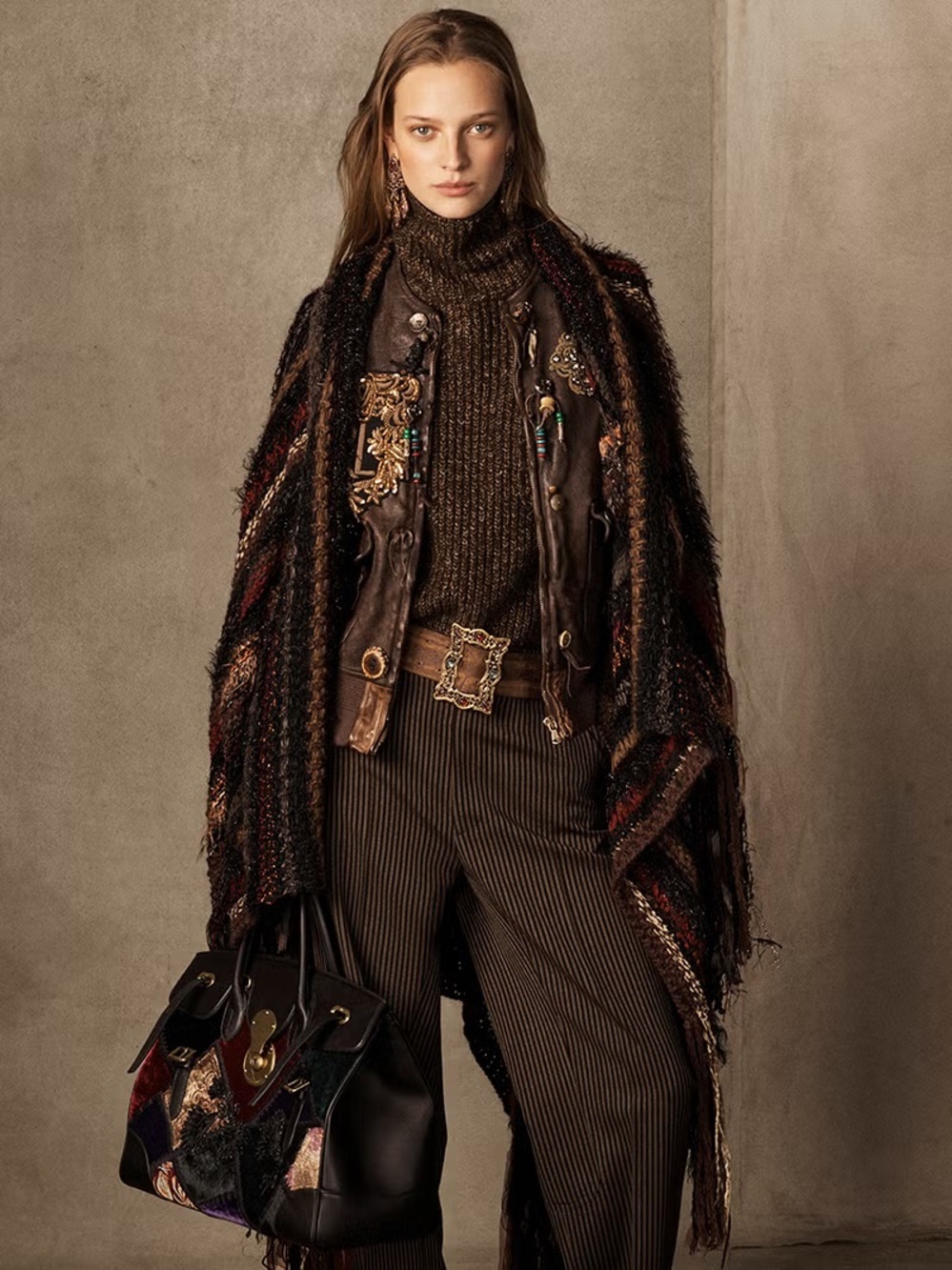 Ralph Lauren Collection 50th Anniversary 2018 Hand Woven Blanket Poncho/Shawl